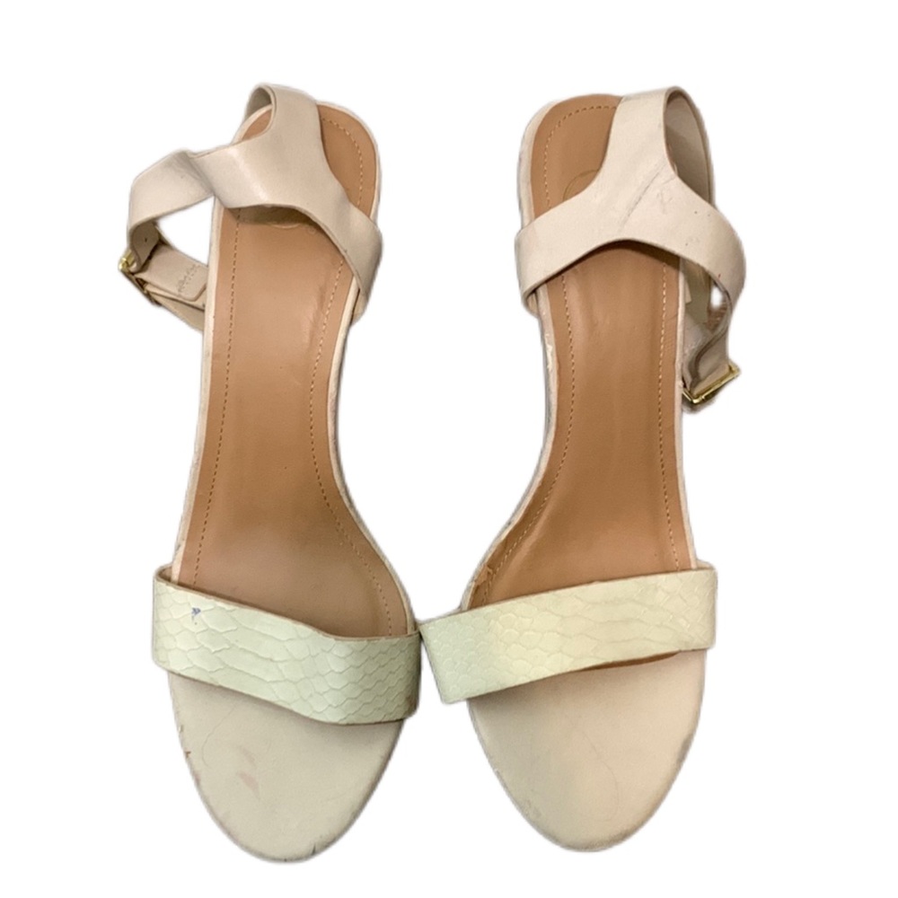 Delicious Off White Ankle Strap Heels